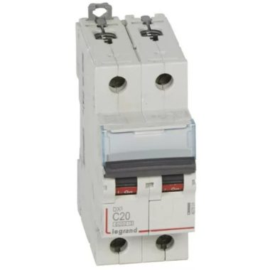 LEGRAND 407801 DX3 circuit breaker 2P C20 6000A/10kA