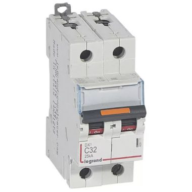 LEGRAND 409771 DX3 circuit breaker 25kA 2P 230/400V~ C32