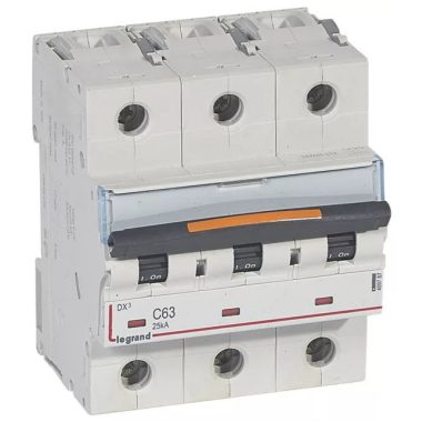 LEGRAND 409787 DX3 circuit breaker 25kA 3P 400V~ C63