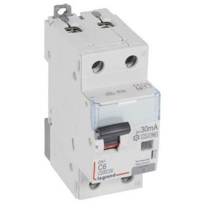   LEGRAND 411102 DX3 1P + N combined circuit breaker C6 6000A / 10kA 30mA A-Hpi +