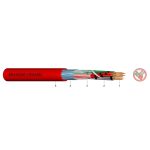   JB-H(St)H 50x2x0,8mm2 halogen free, shielded flame resistant fire alarm wire Bd 300V red