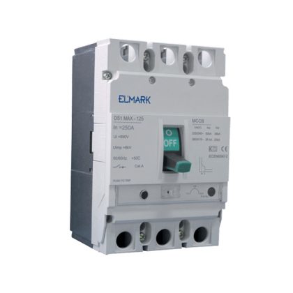   ELMARK szabályozható kompakt megszakító (50,4-63A), MCCB DS1 MAX-125, 63A, 3P, 690V