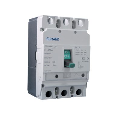 ELMARK szabályozható kompakt megszakító (64-80A), MCCB DS1 MAX-125, 80A, 3P, 690V