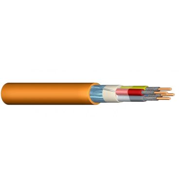 JE-H(St)H 20x2x0,8mm2 halogen free, shielded flame resistant telecommunication wire Bd FE180/E90 with 90 minutes function retention 225V orange