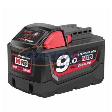 MILWAUKEE M18 B9 REDLITHIUM-ION akkumulátor, M18 rendszerhez 18 VDC, 9,0 Ah