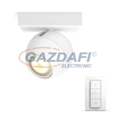 PHILIPS Buckram Hue 50471/31/P7 1L intelligens vezérelhető LED lámpatest, 5.5W 250Lm 2200-6500K, fehér