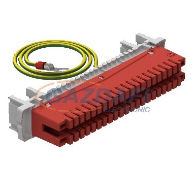 OBO 5084016 LSA-E-LEI Földelősín 34-pólusú LSA Plus-hoz piros