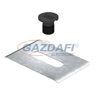 OBO 5403100 TrayFix Rácsos Kábeltálcák Rögzítése FangFix rögzítő betontalpon ø20mm fekete