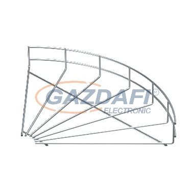 OBO 6001947 GRB 90 530 G 90°-Os Ív Rácsos Kábeltálcához 55x300mm galvanikusan horganyzott acél