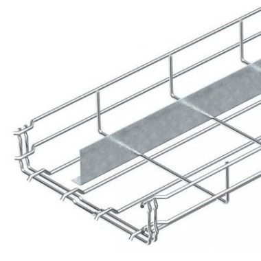 OBO 6006455 GRM-T 55 200 G Grm Rácsos Kábeltálca 1 válaszfallal 55x200x3000mm galvanikusan horganyzott acél