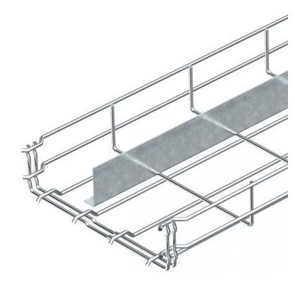   OBO 6006455 GRM-T 55 200 G Grm Rácsos Kábeltálca 1 válaszfallal 55x200x3000mm galvanikusan horganyzott acél