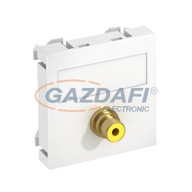 OBO 6104976 MTG-R L AL1 Modul 45 Rca Csatlakozóaljzat egyes hüvely egyenes csatlakozás 45x45mm festett alumínium polikarbonát