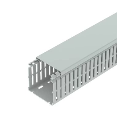 OBO 6178559 LKVH N 75075 Vezetékrendező Csatorna halogénmentes 75x75x2000mm világosszürke Polikarbonát/Akrilnitril-butadién-sztirol