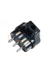 Ștecher de conectare lateral de tip L  COMMEL 6350 italian, 400V, 16A, IP20, negru