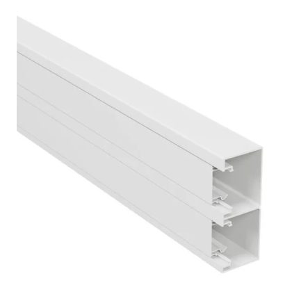   LEGRAND 638040 DLP-S kábelcsatorna 130x50 mm, merev fedéllel, bepattintható 45-ös szerelvényhez, fehér