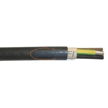  NAYY-O 4x25mm2 cablu de sol din aluminiu PVC RE 0.6 / 1kV, negru