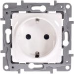   LEGRAND 664529 Niloé 2P + F socket with child protection (screw), nails, white