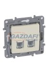 LEGRAND 664872 Niloé 1xRJ45 Cat6 UTP + 1xRJ11 aljzat köröm nélkül bézs