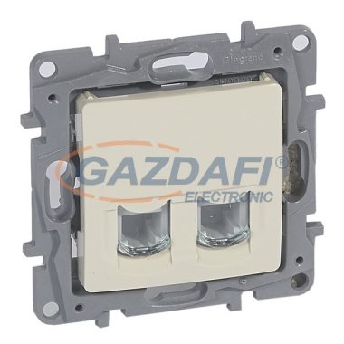 LEGRAND 664872 Niloé 1xRJ45 Cat6 UTP + 1xRJ11 aljzat köröm nélkül bézs