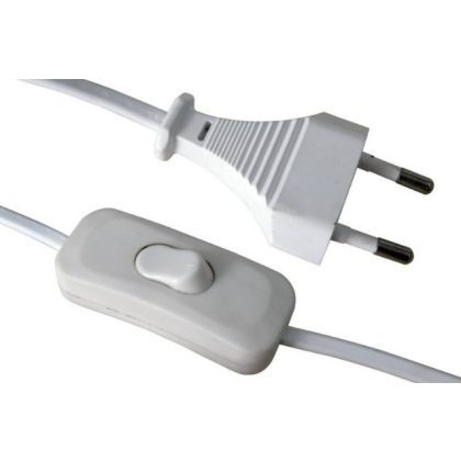   GAO 6781H Switch Connection Cable "MTL" with Euro Plug, 1.5m H03VVH2-F, 2A, 460W, 2x0.75mm2, White, 250V