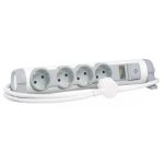   LEGRAND 690584 Kontamodul 4x2P+F distribution line, with child protection, 2.5m white, rewireable