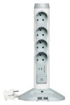 LEGRAND 694614 Distribution column, 4x2P+F, 2xUSB, 1xmicroUSB, tf, with 2 m cable