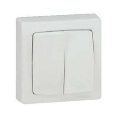 LEGRAND 696002 Oteo wall chandelier switch, with frame, white