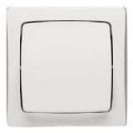   LEGRAND 696004 Oteo wall-mounted cross switch with frame, white