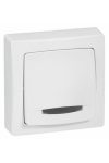 LEGRAND 696017 Oteo wall-mounted toggle switch, with light, with frame, white