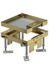 OBO 7409204 RKSN2 4 MS 25 Square Cassette with cable outlet 200x200mm brass