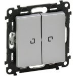   LEGRAND 752309 Valena Life double toggle switch with indicator light 10 AX aluminum