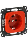 LEGRAND 753132 Valena Allure 2P + F socket live, locked, with cover, Red