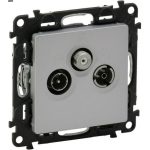   LEGRAND 753364 Valena Life TV-Radio-SAT socket, end cap, 10 dB aluminum