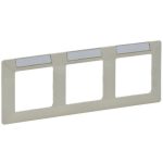   LEGRAND 754053 Valena Life triple frame, horizontal, ivory with label holder