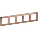 LEGRAND 754165 Valena Life five frame copper decor