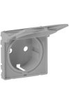 LEGRAND 754842 Valena Life 2P + F socket cover with flap aluminum