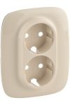 LEGRAND 754956 Valena Allure 2x2P + F socket with monobloc cover + frame, Ivory