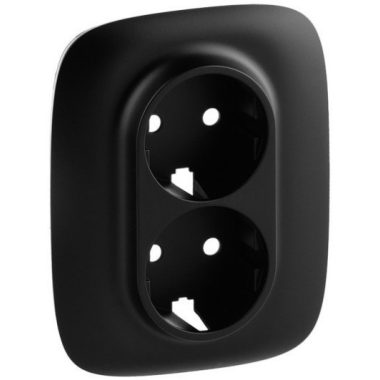 LEGRAND 754958 Valena Allure 2x2P + F socket with monobloc cover + frame, Black