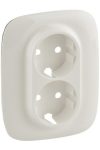 LEGRAND 754959 Valena Allure 2x2P + F socket with monobloc cover + frame, Pearl