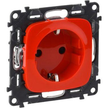 LEGRAND 754980 Valena Allure 2P + F child-resistant socket with cover, Red