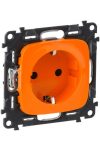 LEGRAND 754981 Valena Allure 2P + F socket child-resistant, with spring, with cover, Orange