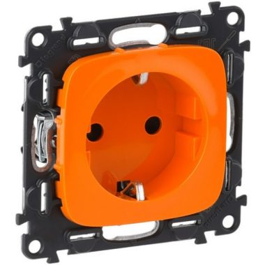 LEGRAND 754981 Valena Allure 2P + F socket child-resistant, with spring, with cover, Orange