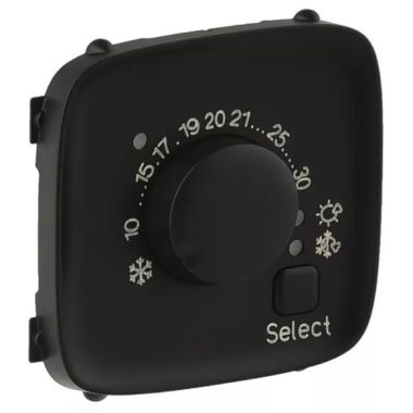 LEGRAND 755318 Valena Allure Electronic Thermostat Cover, Black