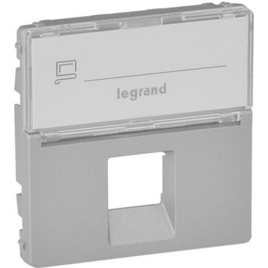 LEGRAND 755472 Valena Life 1xRJ45 csatlakozóaljzat burkolat, címketartóval alumínium