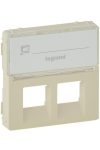 LEGRAND 755481 Valena Life 2xRJ45 csatlakozóaljzat burkolat, címketartóval elefántcsont