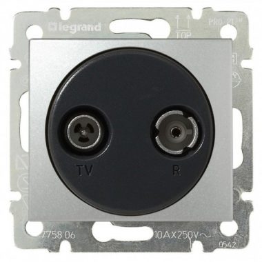 LEGRAND 770132 Valena TV-RD socket 1.5dB aluminum