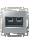 LEGRAND 770247 Valena 2xRJ45 LCS2 Cat6 UTP socket with nails aluminum