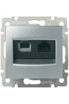 LEGRAND 770280 Valena RJ11 + RJ45 Cat5e UTP combination socket aluminum