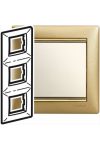 LEGRAND 770307 Valena frame triple, vertical, matt gold