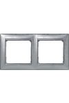 LEGRAND 770342 Valena frame double, horizontal, alu square pattern